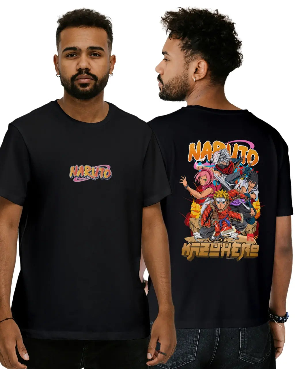 Naruto Oversized both side Printed T-Shirt | L-AURAA