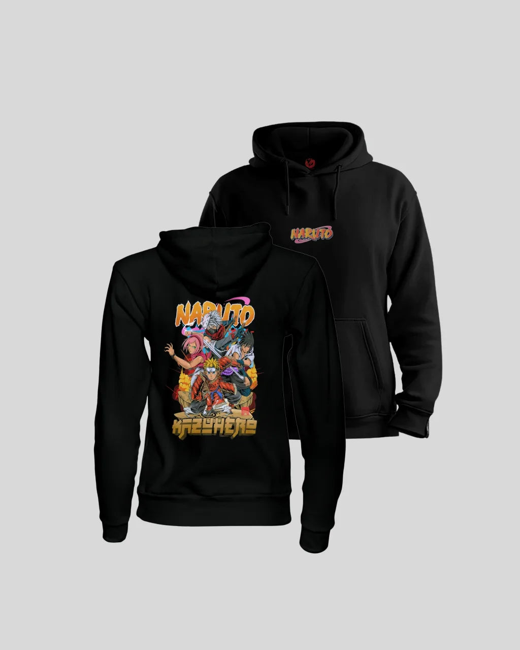 Naruto Printed Black hoodie | L-AURAA