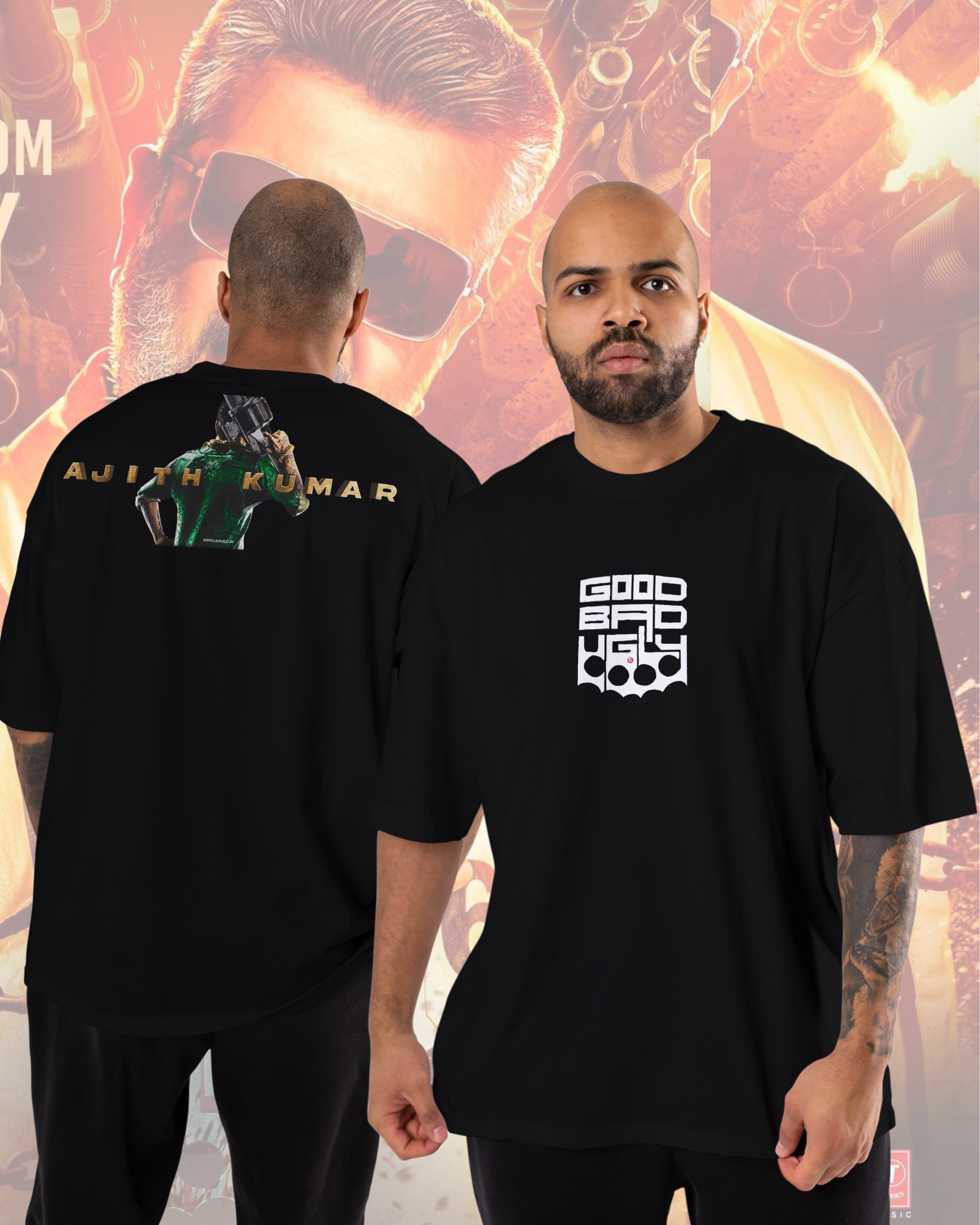 Good-Bad-Ugly AK version iv Premium Cotton | Oversized T-Shirt | L-AURAA