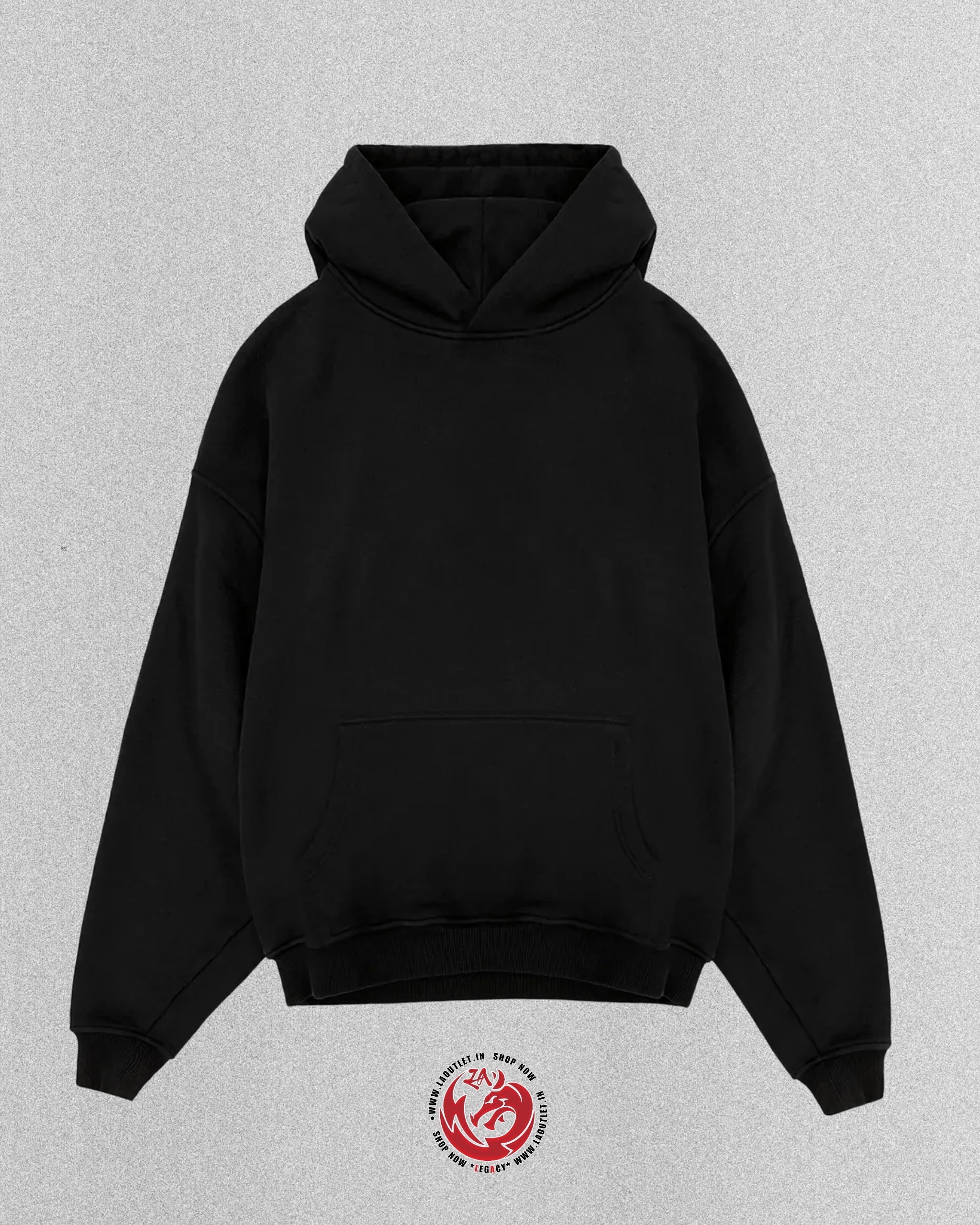 Legacy Solid Premium hoodie Black | L-AURAA