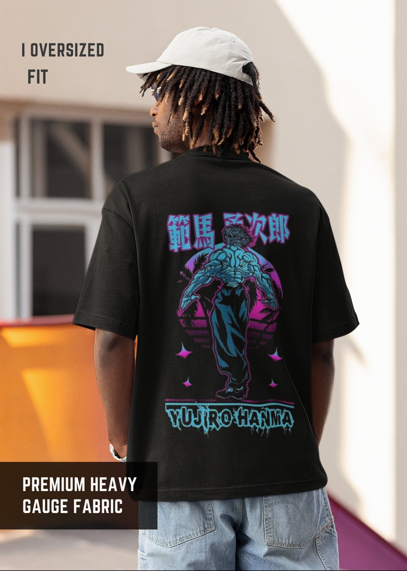 Hanma Anime streetwear Oversized | Premium oversize Tshirt | L-AURAA