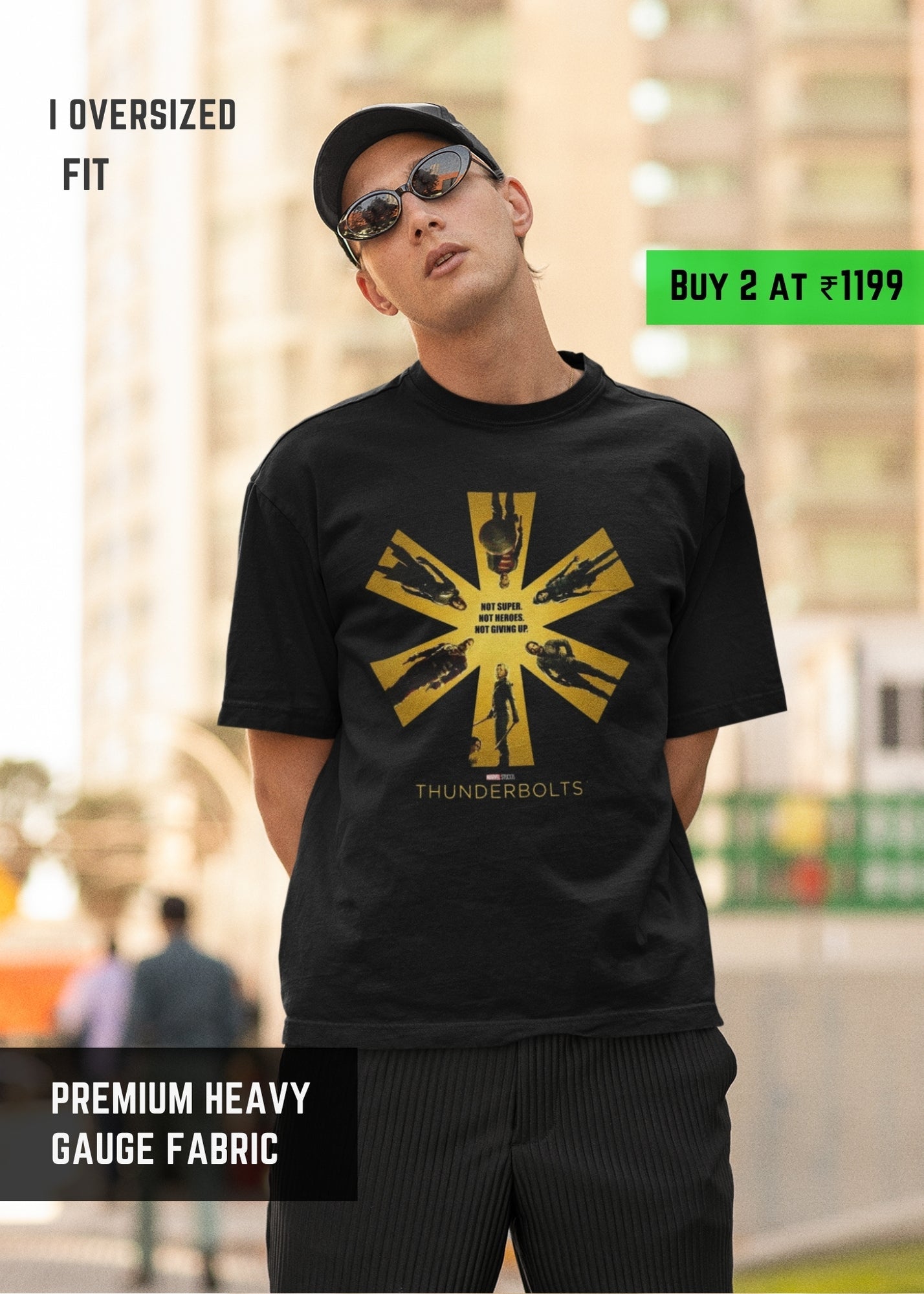 Thunderbolts Oversized T-Shirt – Marvel Edition | Premium oversize T-shirt | L-AURAA