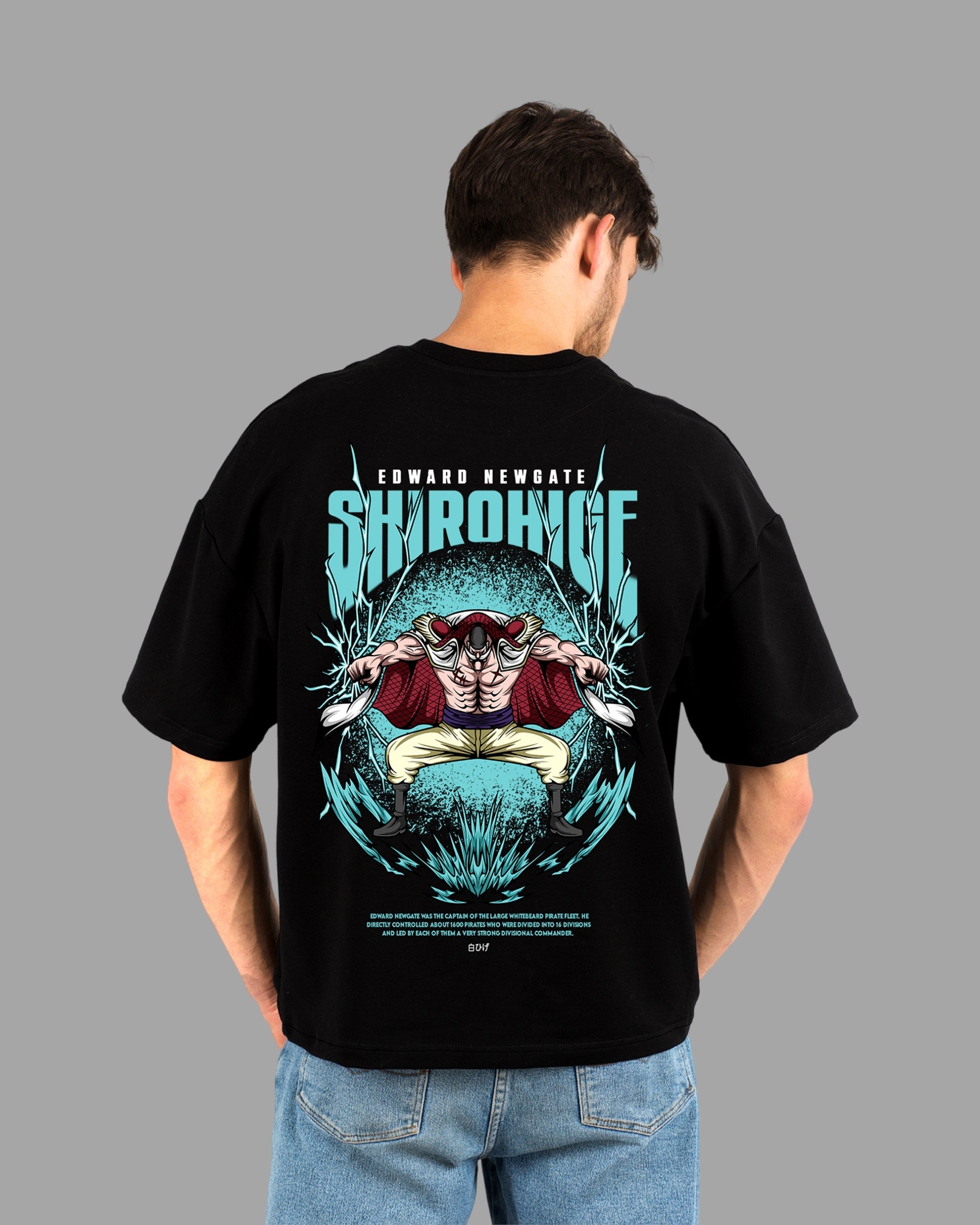 One piece shiro Printed Oversized T-Shirt | L-AURAA