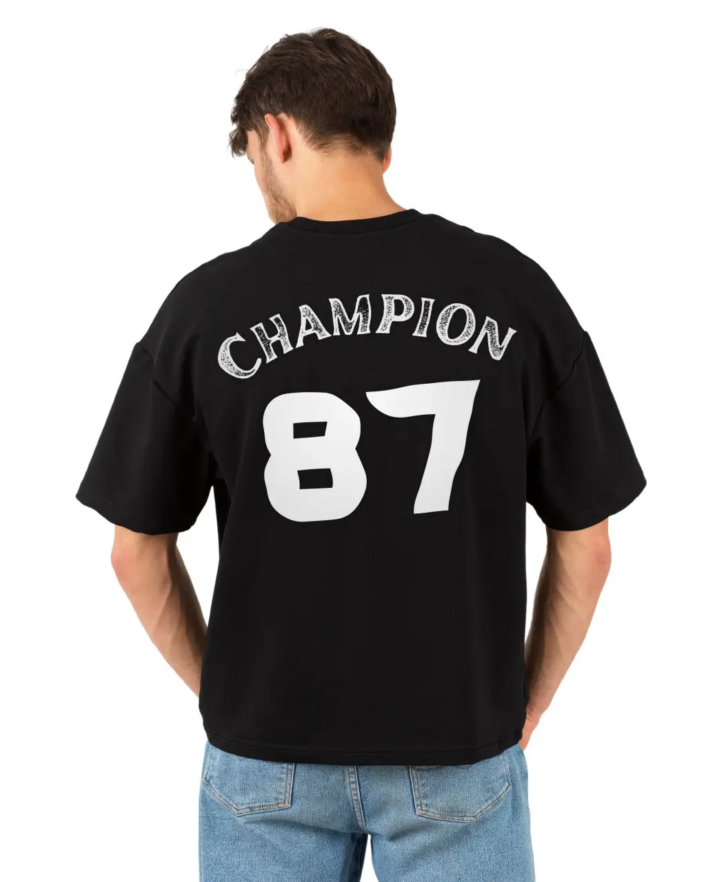 Champion 87 Printed Oversized Pure Cotton T-Shirt | L-AURAA