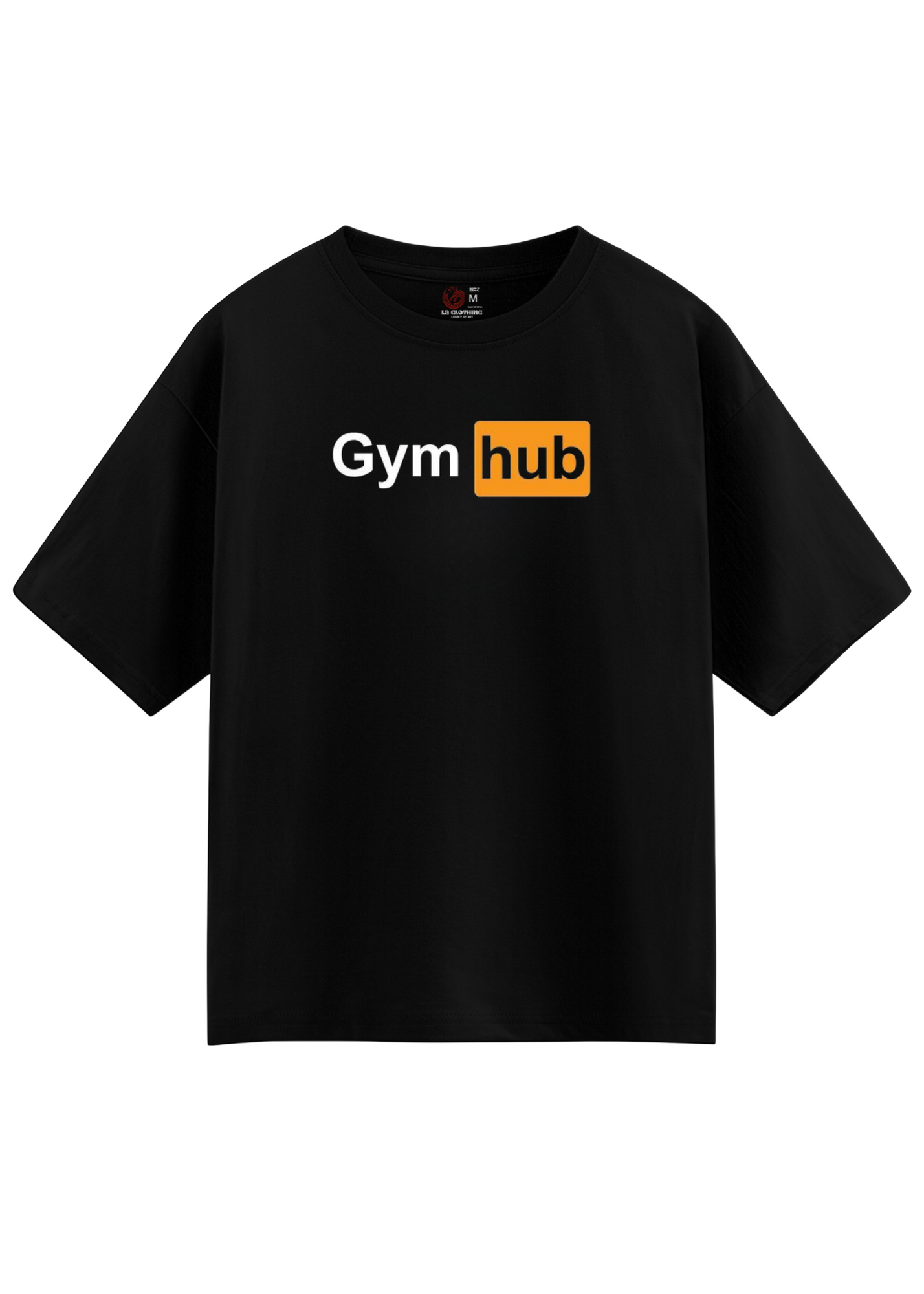 Gym Hub Black Oversized T-Shirt | Premium Streetwear Gym Tee | LAURAA