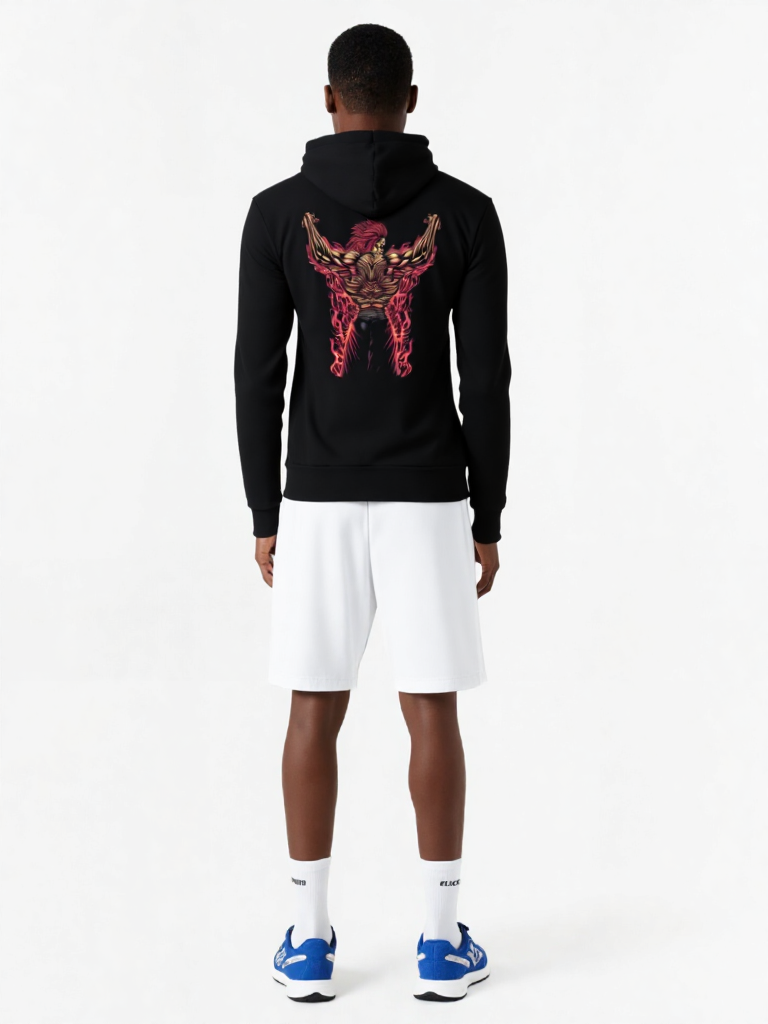Baki Black hoodie | L-AURAA