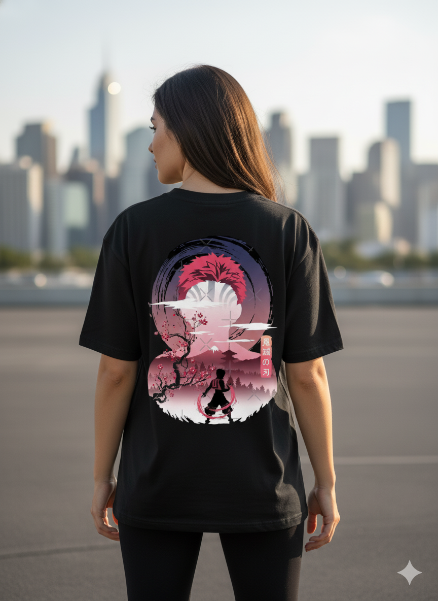 Akuza OG Lover Graphic Streetwear Oversized T-shirt | Limited Edition| Demon Slayer