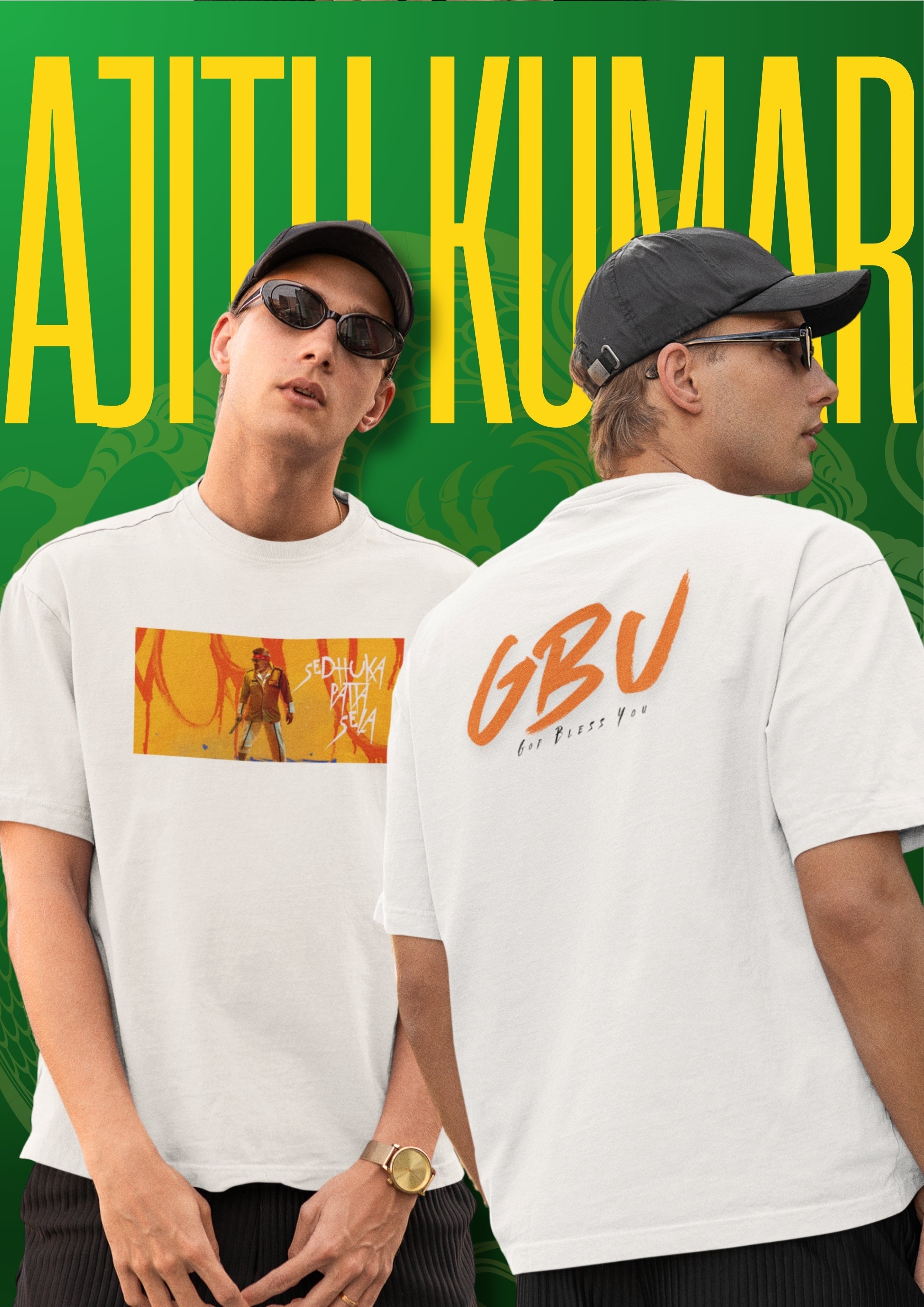 GBU - AK version x Premium Cotton | Oversized Fit T-Shirt white | L-AURAA