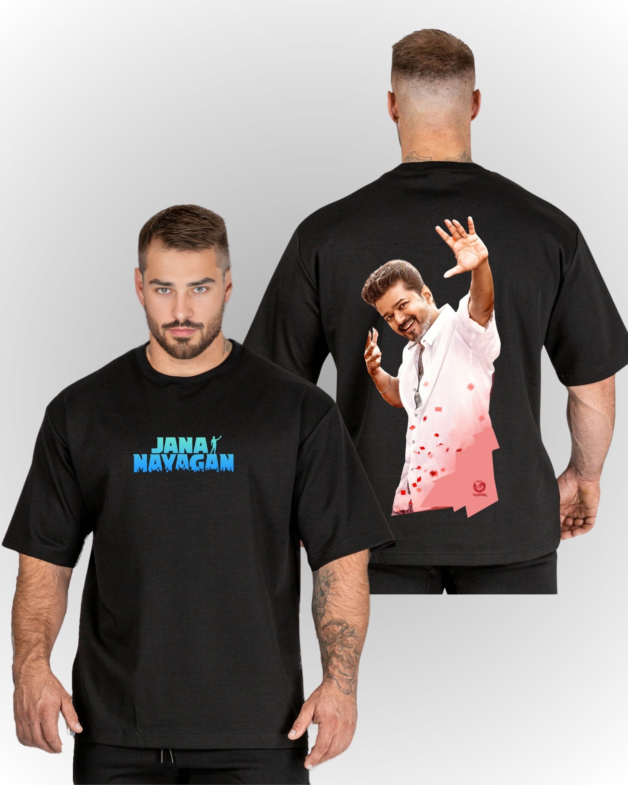 Jana Nayagan | Thalapathy version iii Premium Cotton | Oversized T-Shirt | L-AURAA