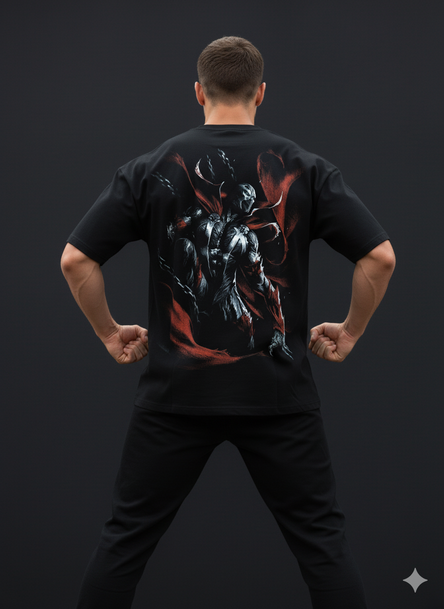 Hellborn Spawn Oversized Tee – Dark Hero Edition | DC