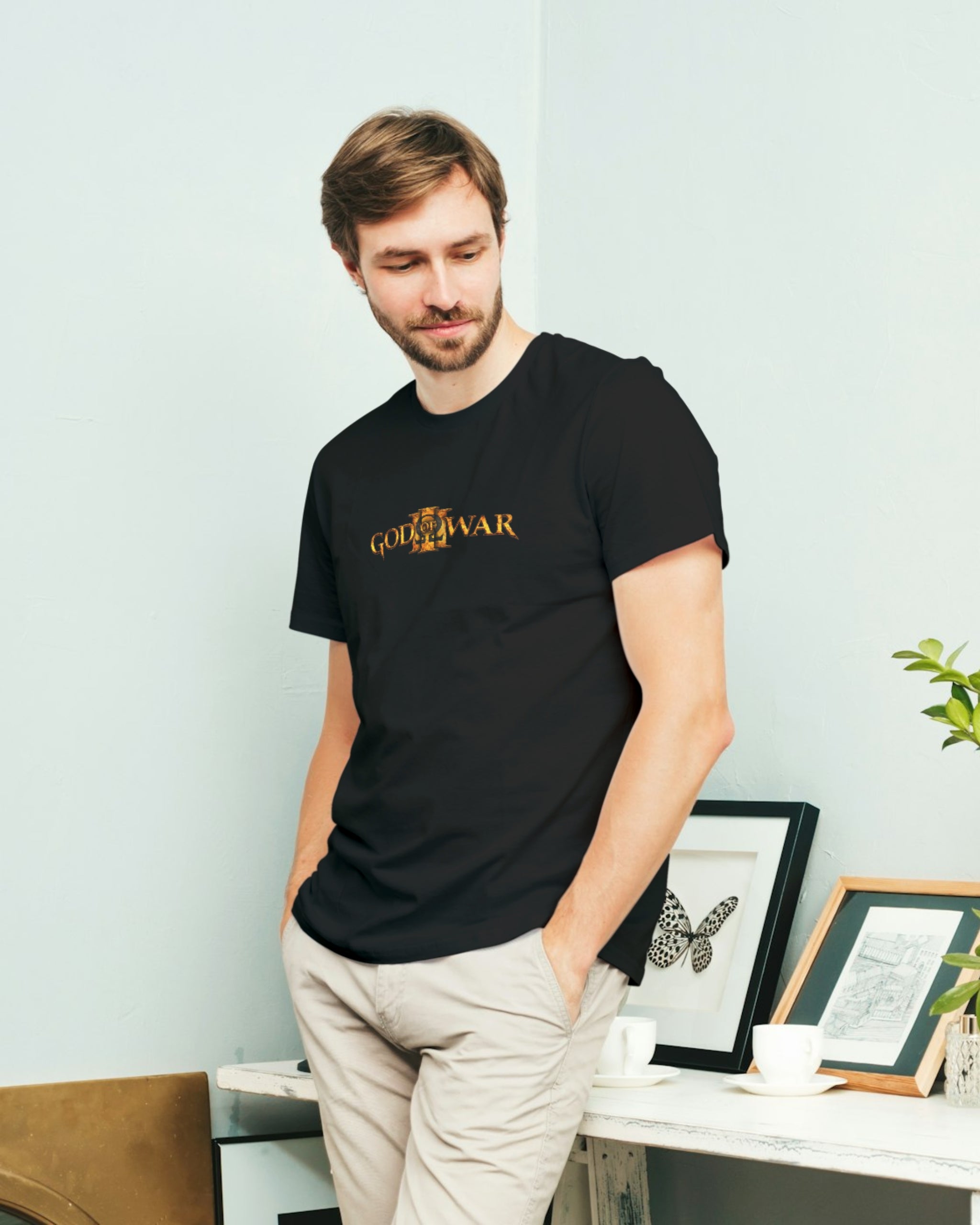 God of War version ii Premium Cotton | Classic Fit T-Shirt | L-AURAA