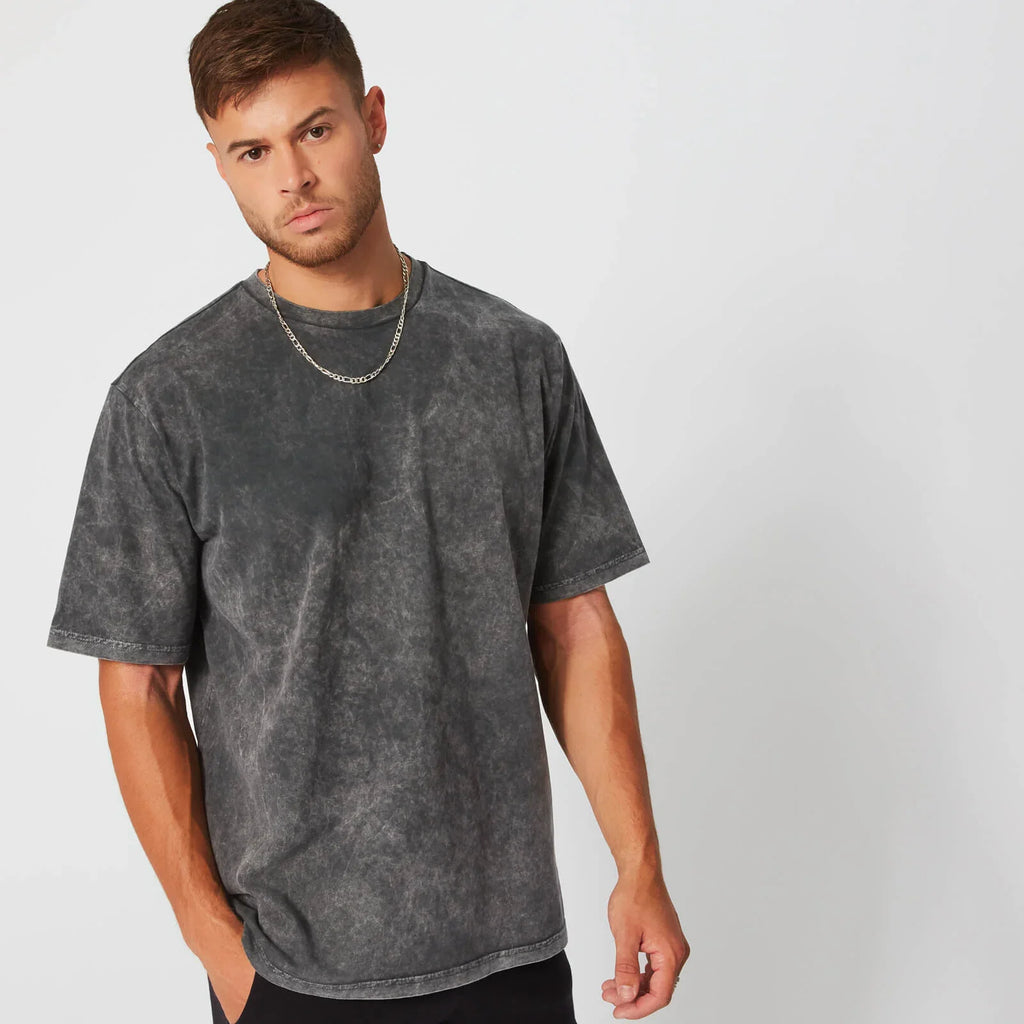 Acid wash Vintage look Oversized T-Shirt – Forest Fade| Premium oversize T-shirt | L-AURAA