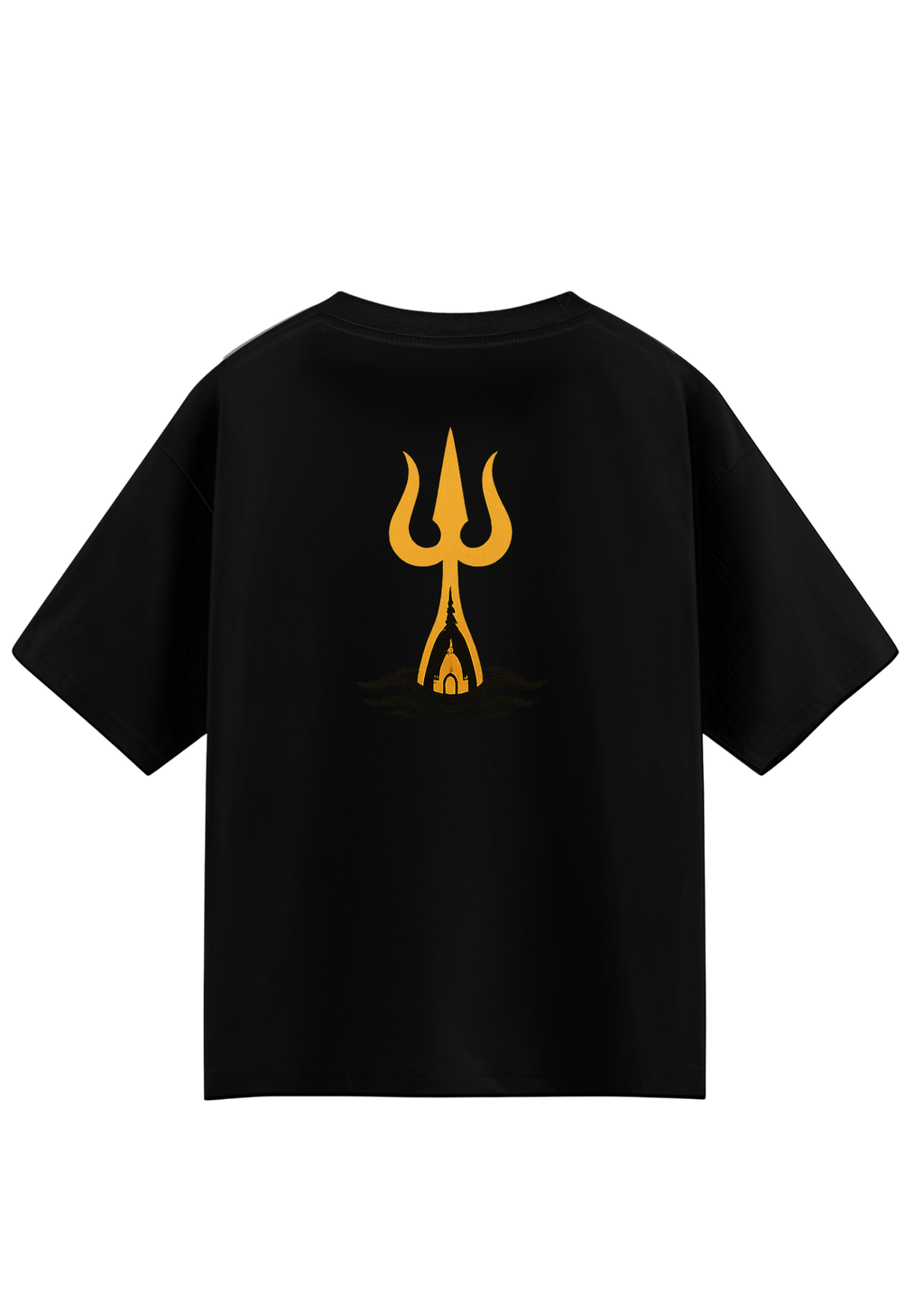Varanasi Warrior Oversized T-Shirt – Spiritual Shiva Trishul Graphic Tee