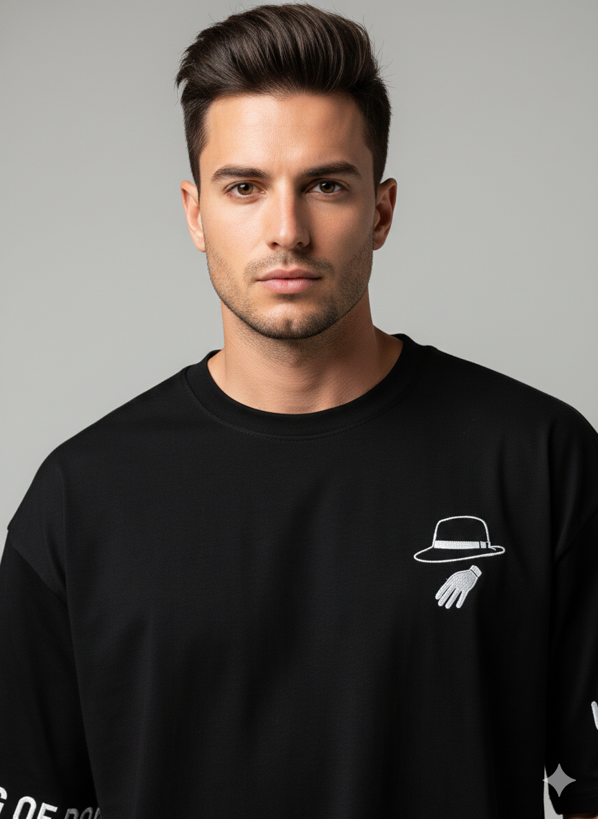 MJ inspired  Black Oversized T-Shirt | Modern Street Fit | LAURAA