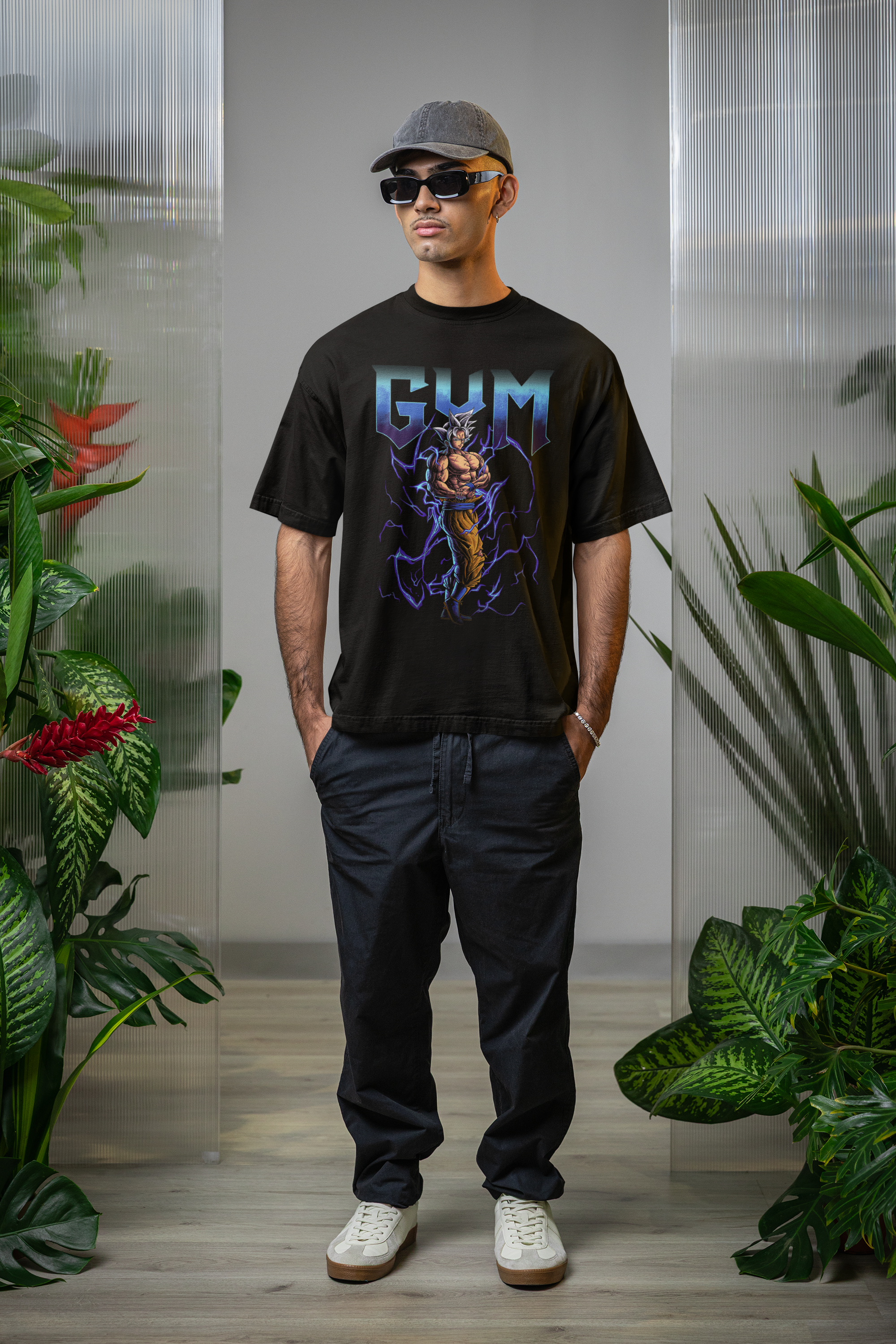 Anime Gym Bro's | Premium Oversize Printed T-shirt | Oversize T-Shirt | L-AURAA