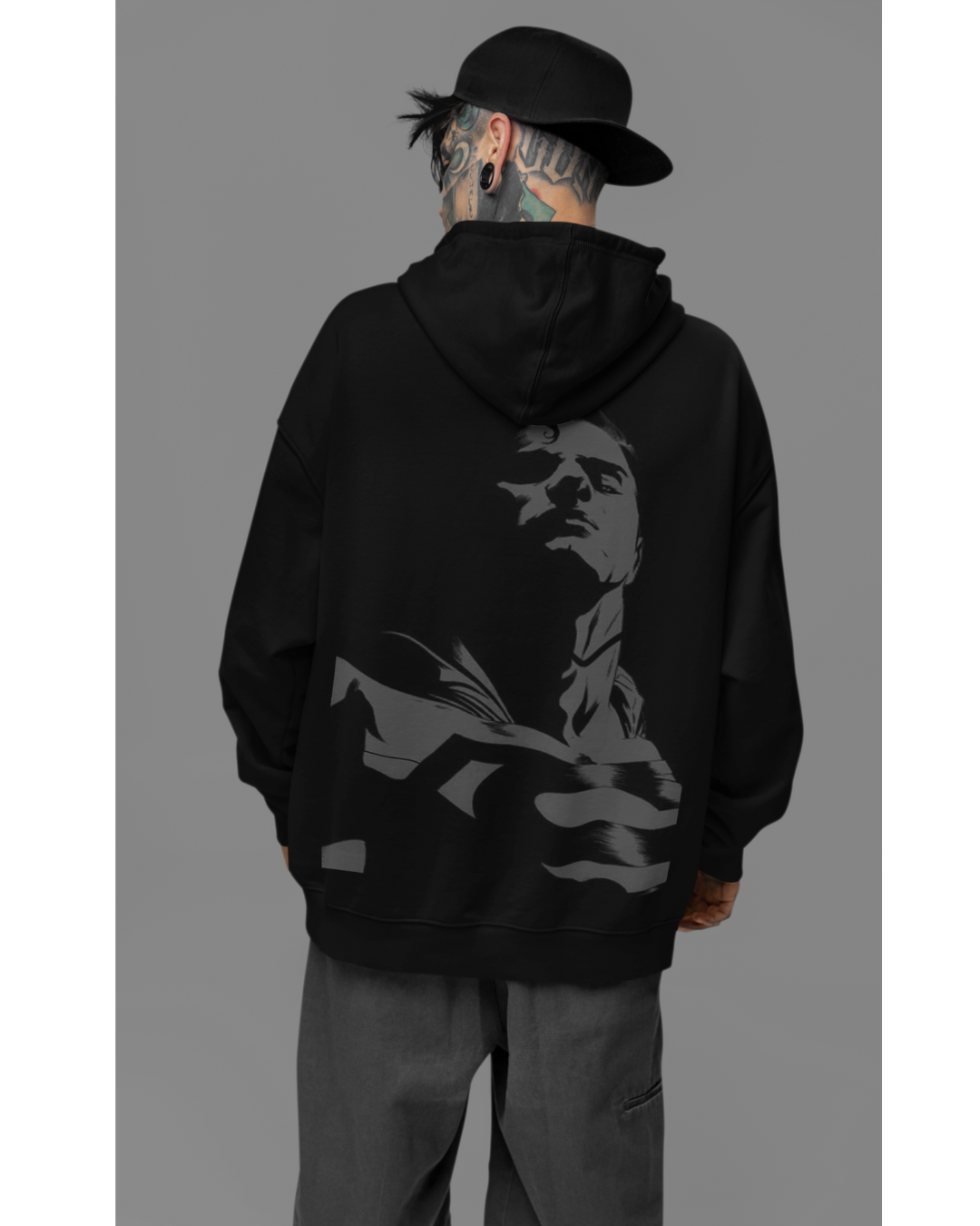 Super Man| Premium Oversized Printed Hoodie | Oversize hoodie | L-AURAA