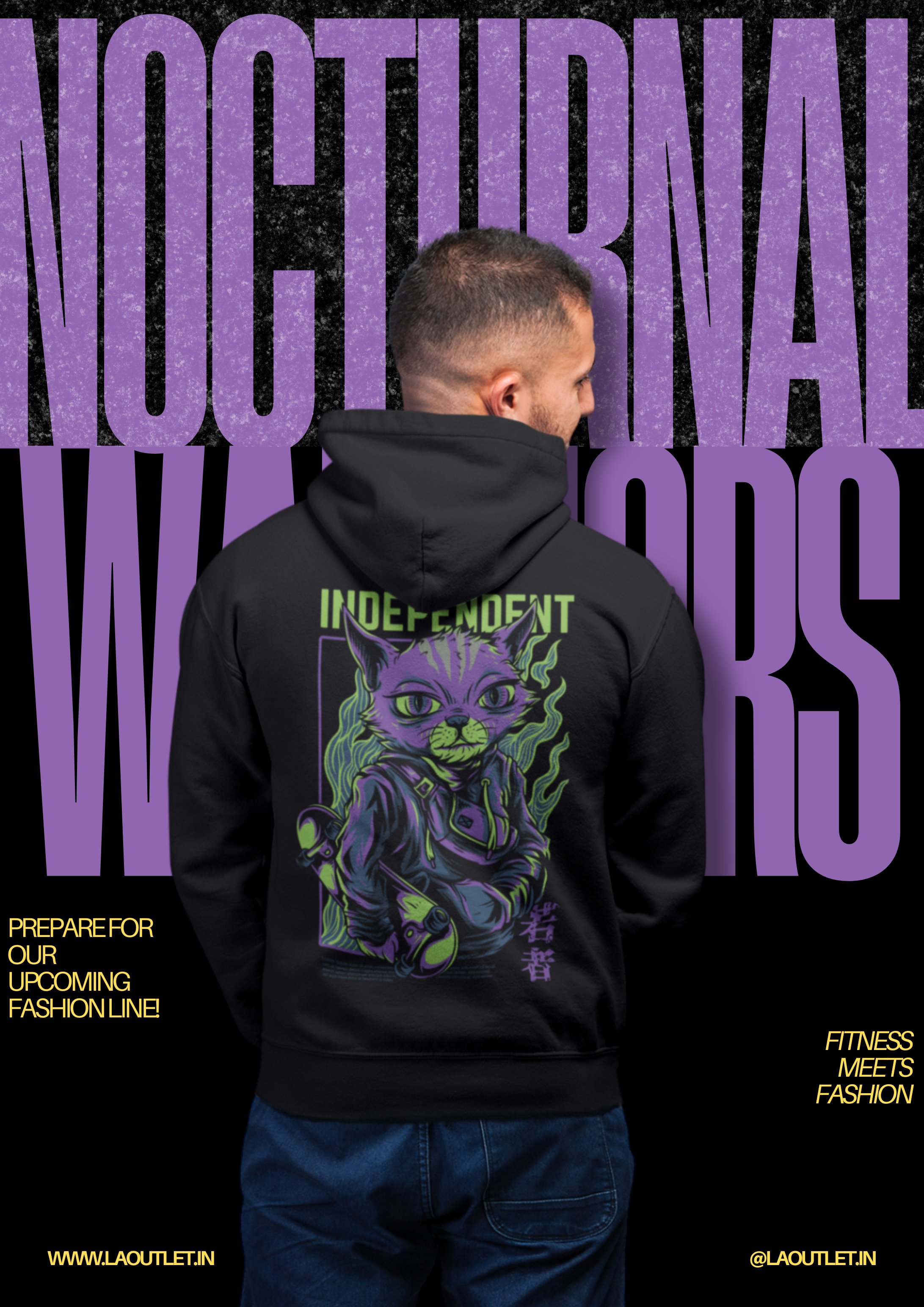 Meow Independent Tee - Nocturnal Warriors | L-AURAA