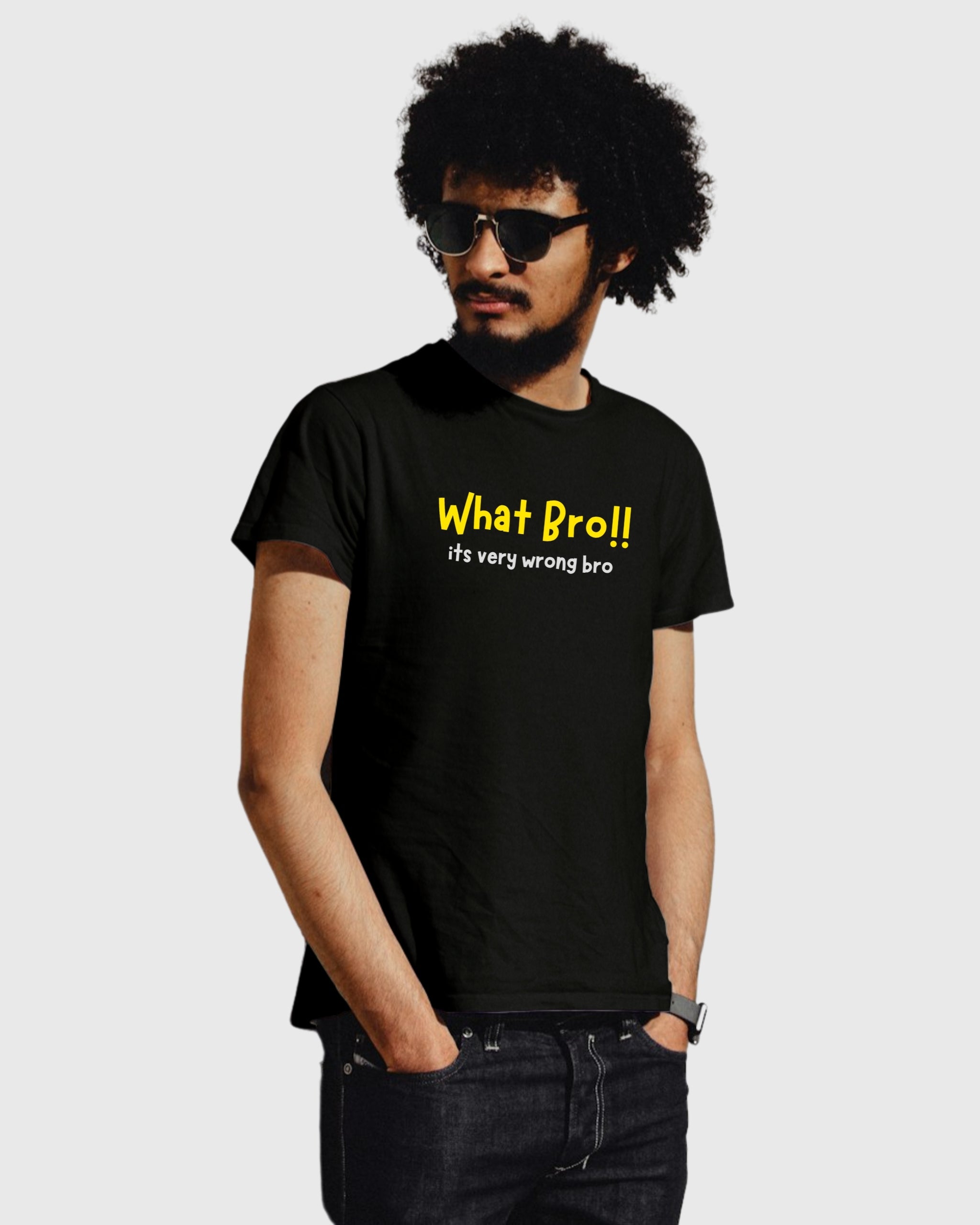What bro!! | Thalapathy dialouge Premium Cotton | Classic Fit T-Shirt | L-AURAA