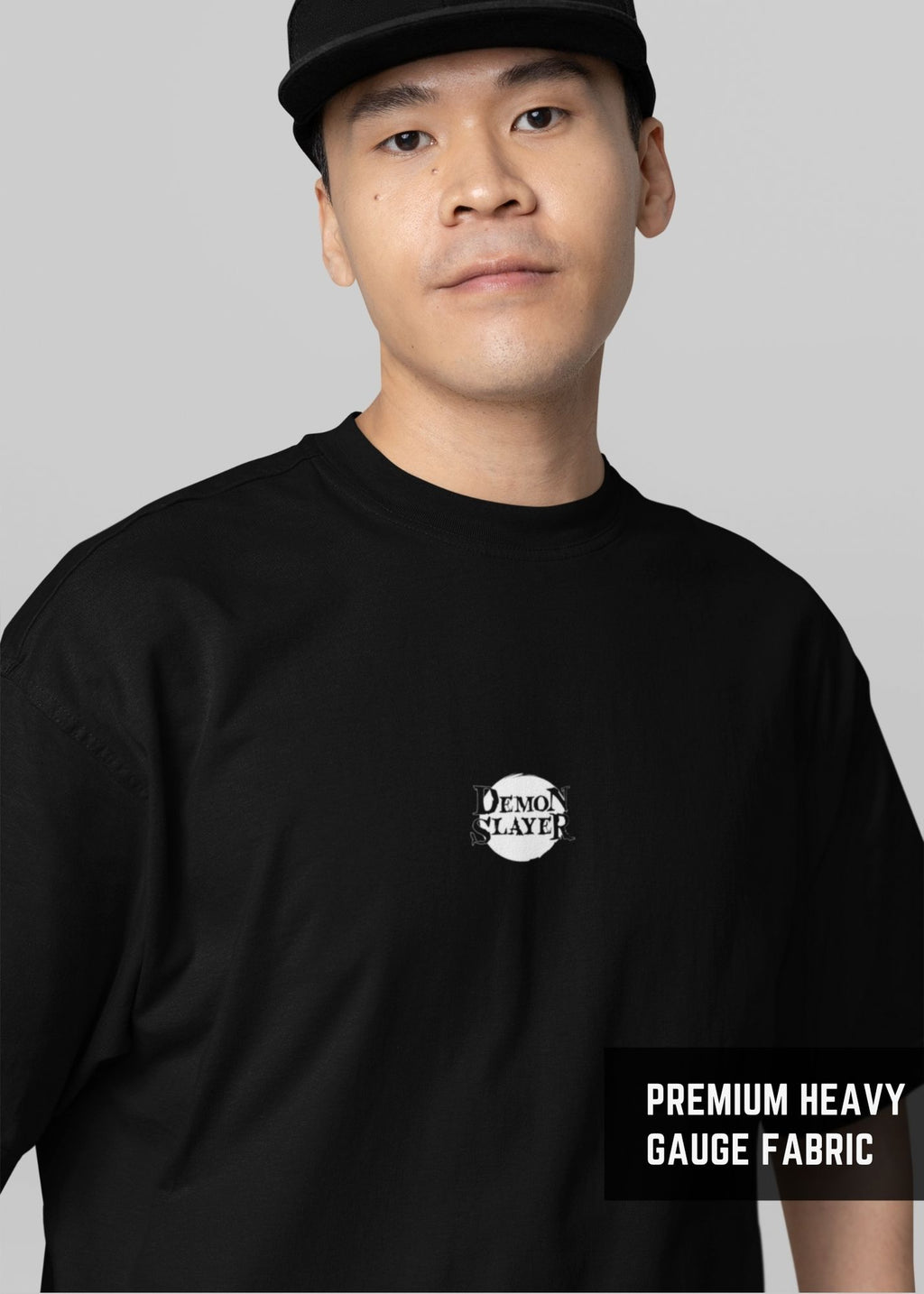 Demon Slayer Graphic Tee – Bold Anime Street Style – Black Oversized T-Shirt  | Premium Oversized 240Gsm Tshirt | Demon Slayers